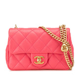 Mini Quilted Caviar Sweetheart Flap