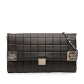 Quilted Lambskin Chocolate Bar Shoulder Bag