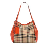 Small Haymarket Check Canvas and Leather Canterbury Tote