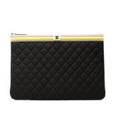 Large Quilted Nylon Fluo Boy O Case Clutch