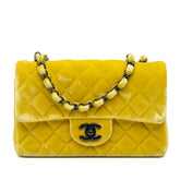 Mini Rectangular Classic Velvet Single Flap