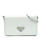 Mini Brushed Leather Chain Crossbody