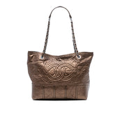 Distressed Calfskin Shopping In Moscow Tote