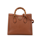 Small Leather Bamboo Diana Satchel