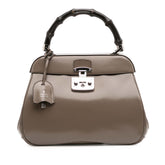 Medium Smooth Calfskin Bamboo Lady Lock Handbag