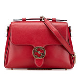 Small Dollar Calf Interlocking G Satchel
