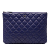 Medium CC Quilted Lambskin O Case Clutch