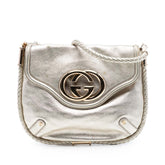 Medium Metallic Calfskin Britt Tassel Flap Shoulder Bag