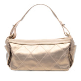 Paris Biarritz Quilted Coated Canvas Handbag