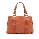 Medium Leather Bamboo Libeccio Tote