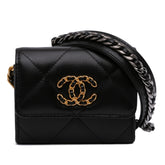 Lambskin 19 Flap Coin Purse With Chain