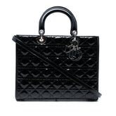 Large Patent Cannage Lady Dior