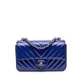 Mini Rectangular Classic Chevron Patent Single Flap