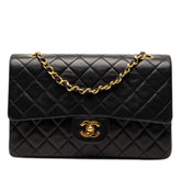 Medium Classic Lambskin Double Flap