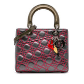 Anselm Reyle Medium Metallic Lambskin Cannage Lady Dior