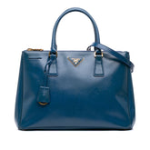 Medium Saffiano Vernice Galleria Double Zip Satchel