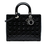Large Patent Cannage Lady Dior