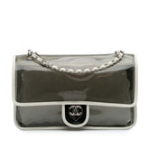 Large PVC and Lambskin Naked Flap