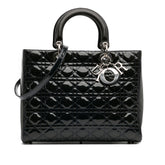 Large Patent Cannage Lady Dior