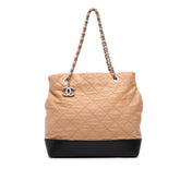 Large Quilted Iridescent Calfskin VIP Tote
