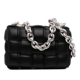 Nappa Intrecciato Padded Chain Cassette Satchel