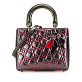 Anselm Reyle Medium Metallic Lambskin Cannage Lady Dior