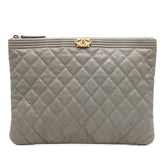 Medium Quilted Caviar Boy O Case Clutch