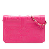 Quilted Lambskin Korean Garden Wallet on Chain