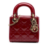 Mini Patent Cannage Lady Dior