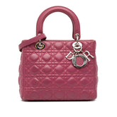 Medium Lambskin Cannage Lady Dior