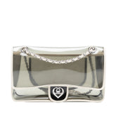 Large PVC and Lambskin Naked Flap