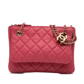 Quilted Lambskin Double Case with Chain