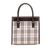 House Check Canvas Handbag