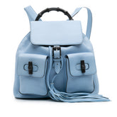 Leather Bamboo Tassel Backpack