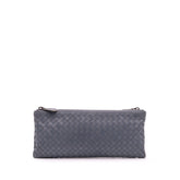 Nappa Intrecciato Double Zip Clutch