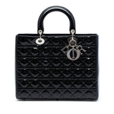 Large Patent Cannage Lady Dior
