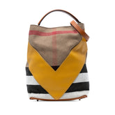 Medium Mega Check Canvas and Calfskin Chevron Ashby Bucket