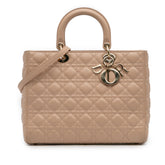 Large Lambskin Cannage Lady Dior