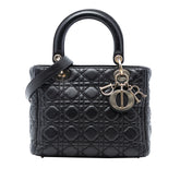 Medium Lambskin Cannage Lady Dior