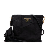 Tessuto Stropicciato Tassel Crossbody