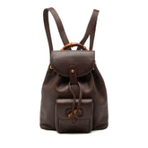 Calfskin Bamboo Drawstring Backpack
