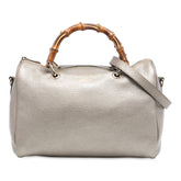 Medium Calfskin Bamboo Shopper Boston Bag