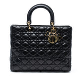 Large Lambskin Cannage Lady Dior