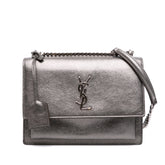 Medium Metallic Leather Monogram Sunset Crossbody