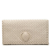 Nappa Intrecciato Turn Lock Clutch