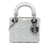 Mini Iridescent Lambskin Cannage Lady Dior