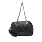 Pebbled Leather Soho Chain Zip Shoulder Bag
