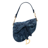 Denim Tie Dye Saddle Bag