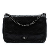 CC Quilted Lambskin Full Flap Wallet on Chain