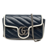 Super Mini GG Marmont Matelasse Leather Torchon Flap Crossbody